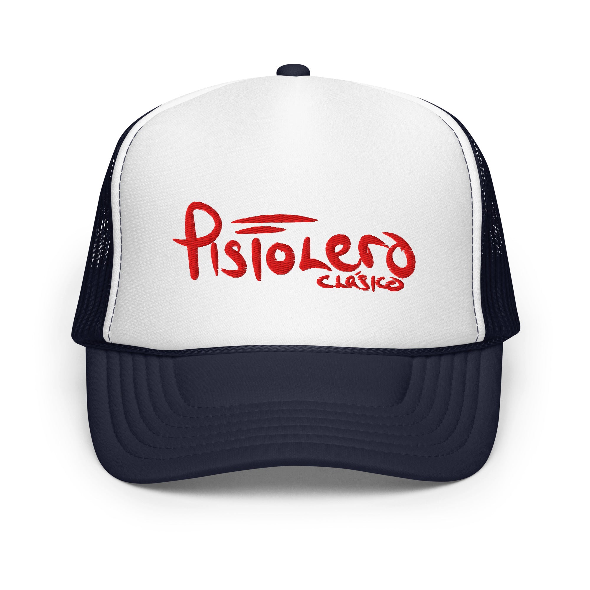 Pistolero Clasico Navy & White Trucker hat - front view