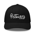 Pistolero Clásico Premium Black Trucker Hat – front view