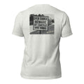 Open Range graphic tee in Ash, back view — Pistolero Clásico