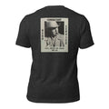 Come See Me dark grey heather tee — back graphic print detail — Pistolero Clásico