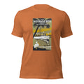 Motorboat Boys heather autumn tee — front graphic print — Pistolero Clásico