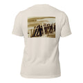 Da Bu graphic tee in Vintage White, back view — Pistolero Clásico