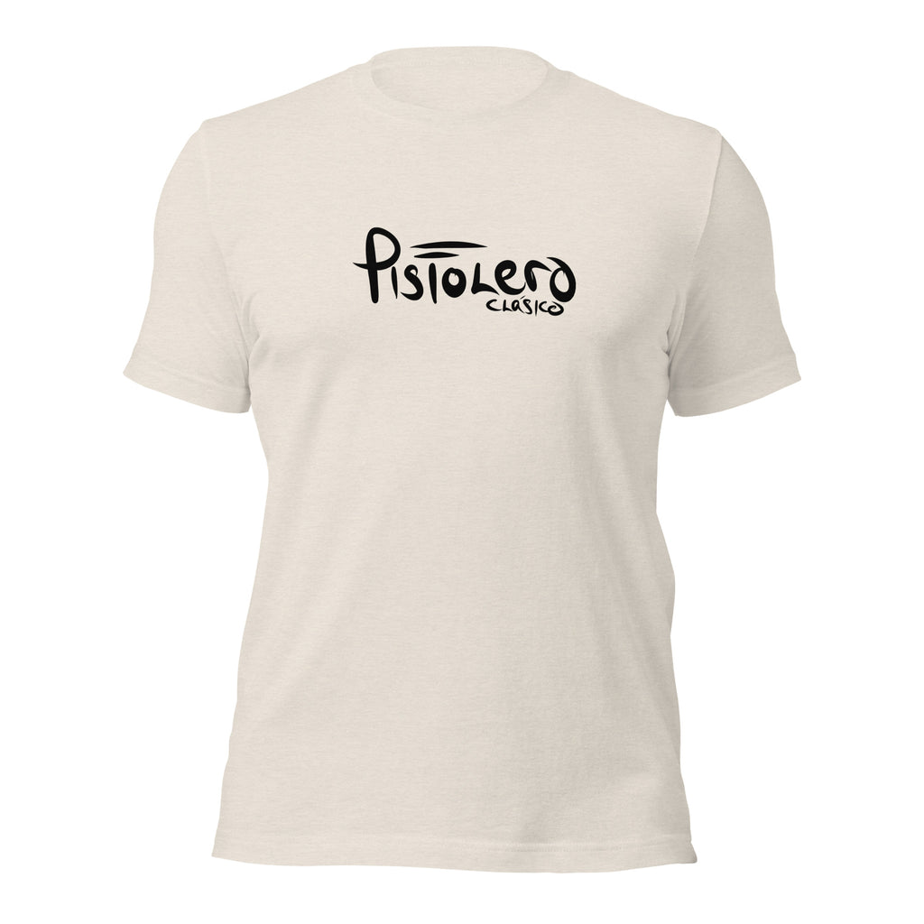 Pistolero Clásico Tee – Heather Dust, front view