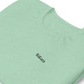 Cow Hunters heather prism mint tee — front Pistolero Clásico logo — Pistolero Clásico