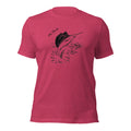 Sail Fish heather raspberry tee — front graphic print — Pistolero Clásico