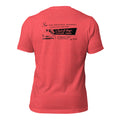 Clyde Keys heather red tee — back graphic print — Pistolero Clásico
