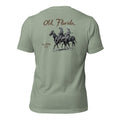 Cow Hunters sage tee — back graphic print — Pistolero Clásico