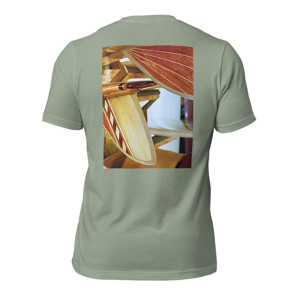 dFins Clásico sage tee — back graphic print — Pistolero Clásico