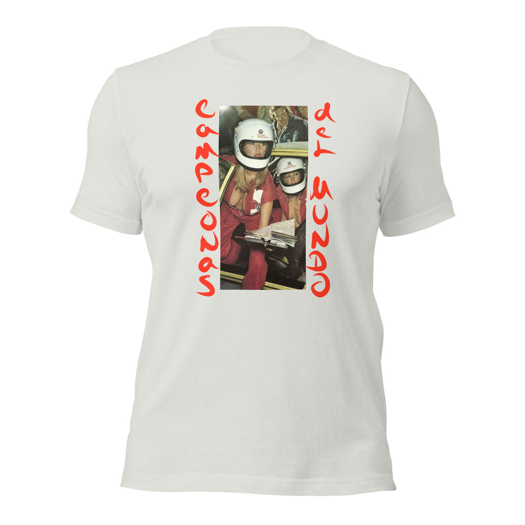 Campeonas del Mundo graphic tee in Silver, front view — Pistolero Clásico