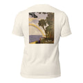 Rainbow vintage white tee — back graphic print — Pistolero Clásico