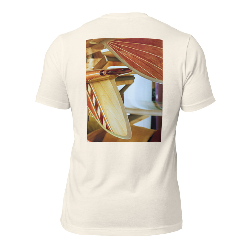 dFins Clásico vintage white tee — back graphic print — Pistolero Clásico