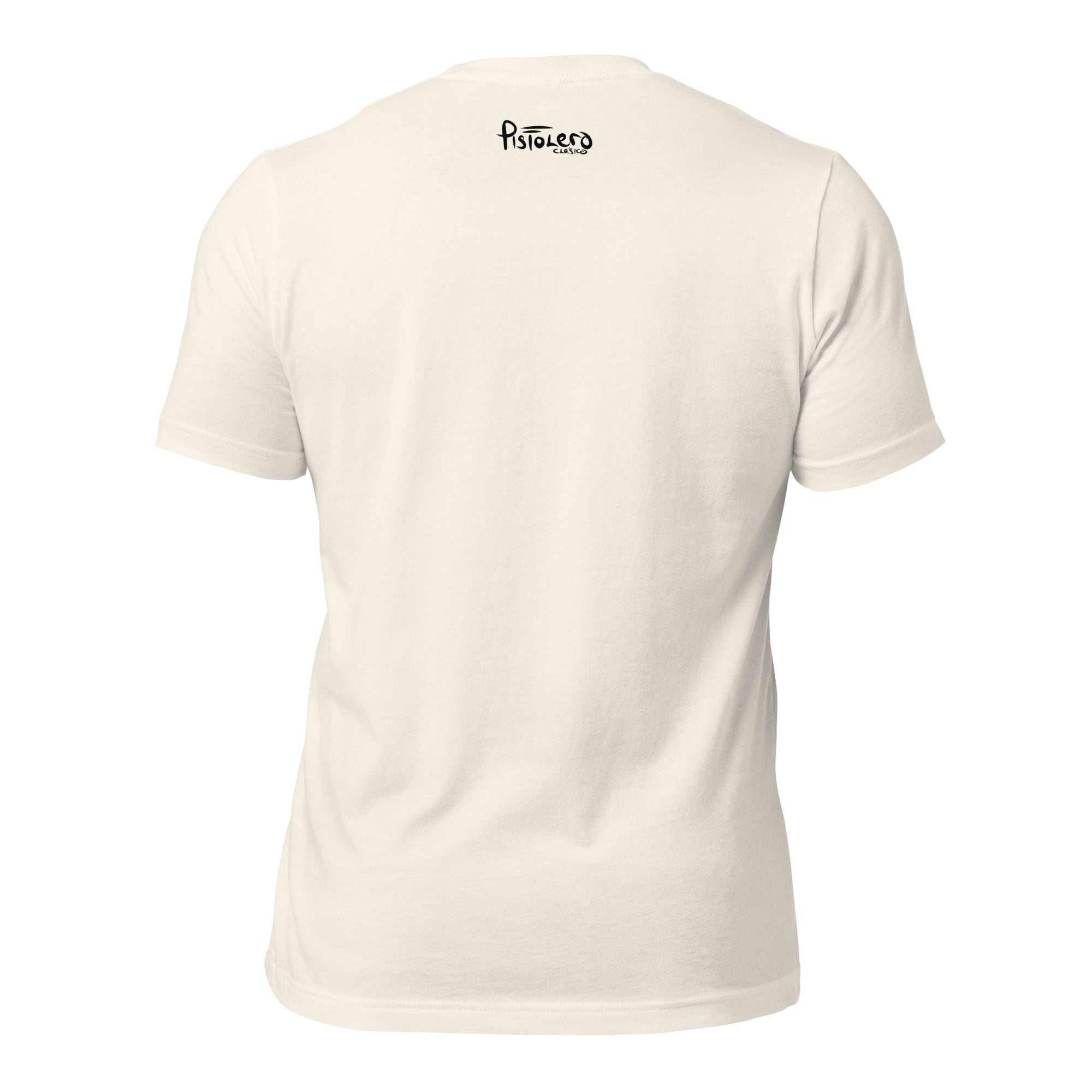 Motorboat Boys vintage white tee — back Pistolero Clásico logo — Pistolero Clásico