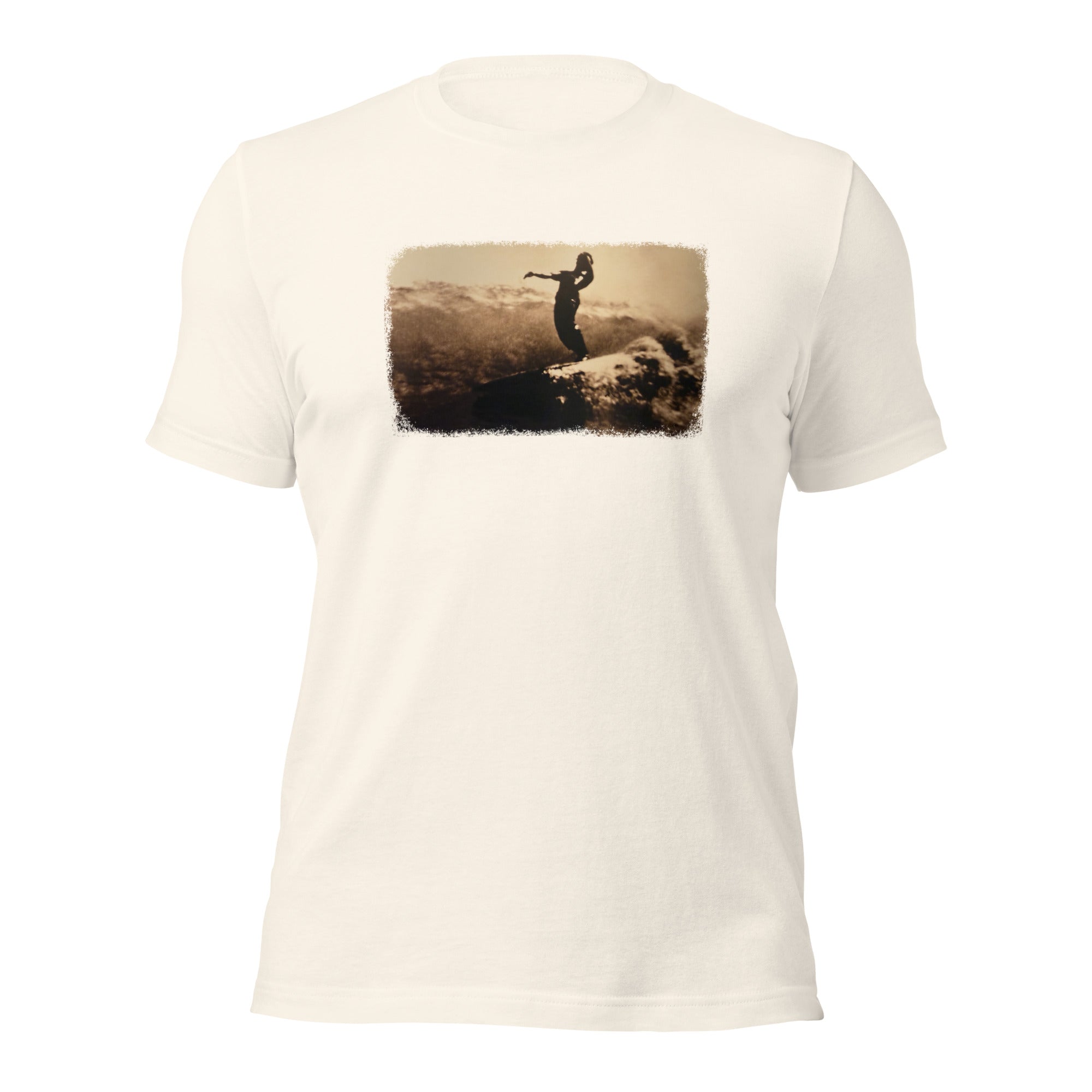 Blackie at Canoes graphic tee in Vintage White, front view — Pistolero Clásico