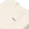 Rainbow vintage white tee — front Pistolero Clásico logo — Pistolero Clásico