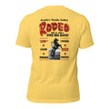 Arcadia Rodeo heather yellow gold tee — back graphic print — Pistolero Clásico